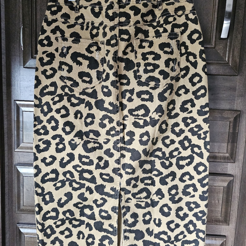 Leopard print Roolee A-line skirt